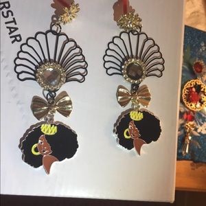 Afro queen earrings